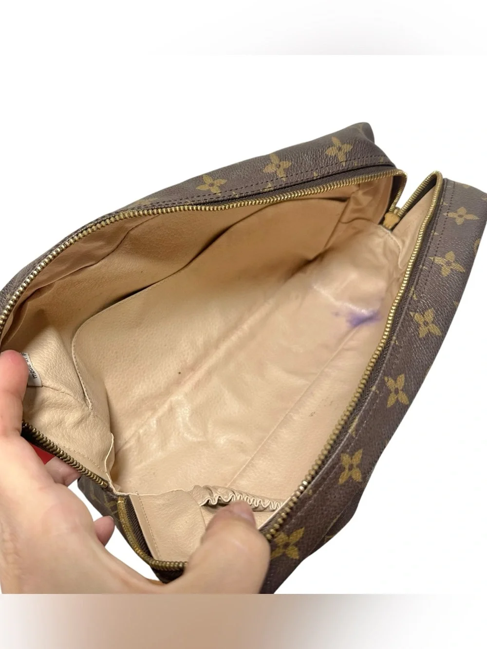 Louis Vuitton Monogram Leather Vintage Toiletry 28 Trousse Clutch Cosmetic Bag